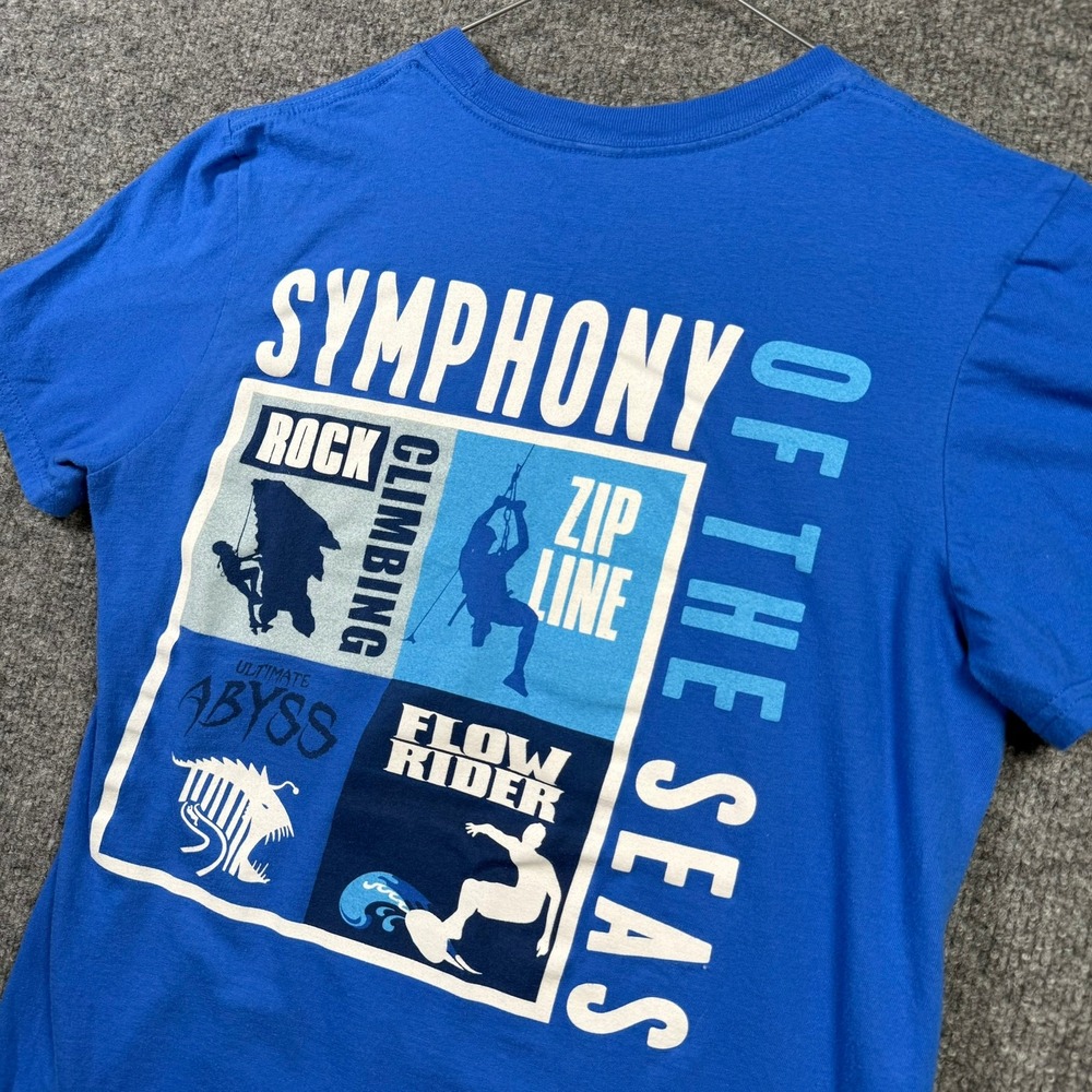 Royal Caribbean Symphony of the Seas T-Shirt Adult Small Blue Graphic Tee